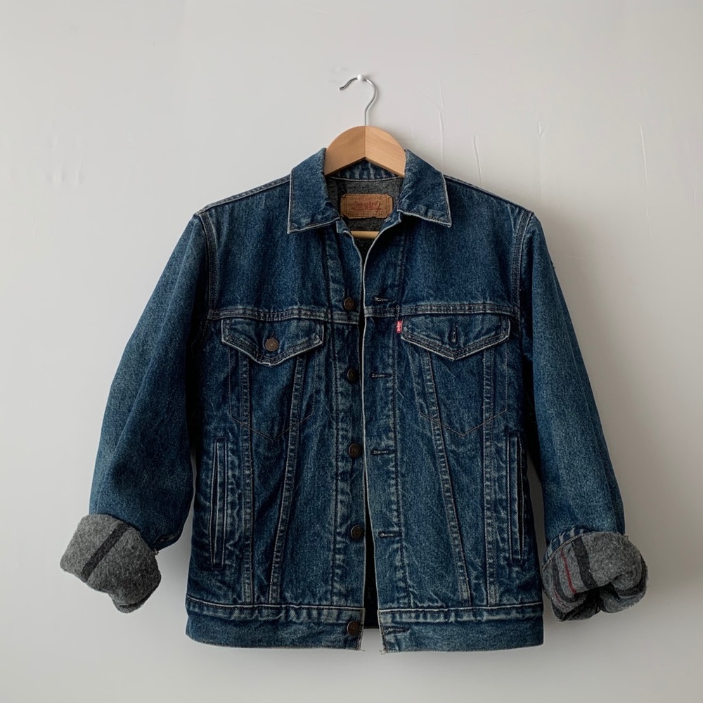 Rare Vintage Levi’s 70s Dark Washed blanket lined